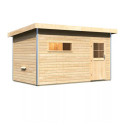 Sauna d’extérieur Skrollan 3 - porte classique et vestibule - 6 à 8 places 38mm KARIBU