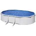 Piscine Bora Bora ovale en acier blanc 610x375cm – Gré