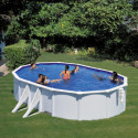 Piscine Bora Bora ovale en acier blanc 610x375cm – Gré