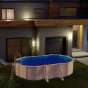 Piscine Bora Bora ovale en acier blanc 610x375cm – Gré