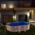 Piscine hors sol Fidji ovale en acier blanc 634x399cm – Gré