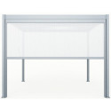 Store coulissant latéral gris clair 270cm pour pergola bioclimatique en aluminium X-METAL