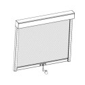 Store coulissant latéral gris clair 270cm pour pergola bioclimatique en aluminium X-METAL