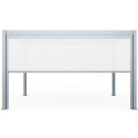 Store coulissant latéral gris clair 370cm pour pergola bioclimatique en aluminium X-METAL
