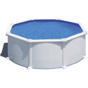 Piscine hors sol Atlantis ronde en acier blanc Ø370xH132cm – Gré