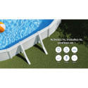 Piscine hors sol Atlantis ovale en acier blanc 634x399cm – Gré