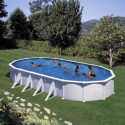 Piscine hors sol Atlantis ovale en acier blanc 920x505cm – Gré