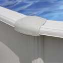 Piscine Haiti ovale en acier blanc 920x505cm sans renforts apparents – Gré