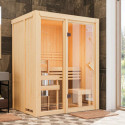 Sauna traditionnel d'intérieur en bois Avari 1, 1 à 2 places 68mm KARIBU