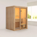 Sauna traditionnel d'intérieur en bois Avari 1, 1 à 2 places 68mm KARIBU