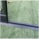Serre de jardin 16,32m² en aluminium anthracite et verre trempé 4mm - Green Protect