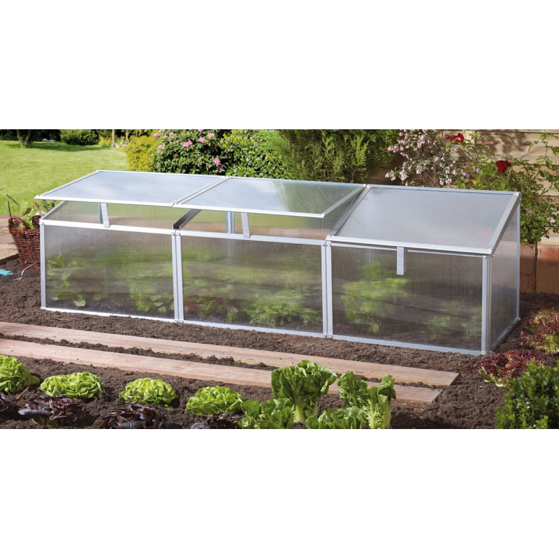 Mini-serre Gaia 3X en alu anodisé et PC 4mm – Vitavia