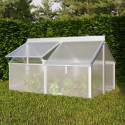 Mini-serre Gaia Jumbo en alu anodisé et PC 4mm – sans potager élevé – Vitavia