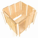 Sauna traditionnel d'intérieur Avari 1 - 1 à 2 places 68mm - poêle poêle Easy Bio 3,6KW - KARIBU