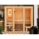 Sauna traditionnel d'intérieur en bois Avari 2, 2 à 3 places 68mm - KARIBU