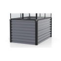 Potager élevé en alu noir/granite pour mini-serre Gaia Jumbo – Vitavia