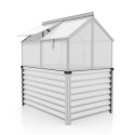 Mini-serre Gaia Jumbo en alu anodisé et PC 4mm – avec potager élevé – Vitavia