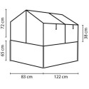 Mini-serre Gaia Jumbo en alu anodisé et PC 4mm – avec potager élevé – Vitavia