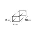 Mini-serre Gaia Jumbo en alu anodisé et PC 4mm – avec potager élevé – Vitavia