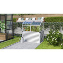 Mini-serre Gaia Jumbo en alu anodisé et verre 3mm – avec potager élevé – Vitavia