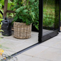 Serre de jardin 6,3m² Qube Square noire en verre trempé - Halls