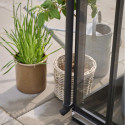 Serre de jardin 6,3m² Qube Square noire en verre trempé - Halls