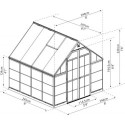 Serre Balance™ 5,76m² en aluminium argent et polycarbonate – Canopia by Palram