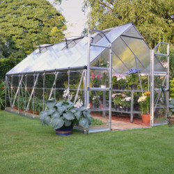 Serre Balance™ 11,52m² en aluminium argent et polycarbonate – Canopia by Palram