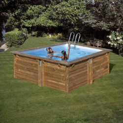 Piscine bois carrée 305x305cm CARRA 3 - Gré