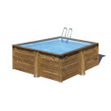 Piscine bois carrée 305x305cm CARRA 3 - Gré