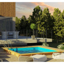 Piscine bois carrée 305x305cm CARRA 3 - Gré