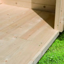 Sauna Tonneau 1 - 2 à 4 places bois massif 38 mm - poêle 9KW ctrl intégré - KARIBU