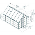 Serre Balance™ 8,88m² en aluminium vert et polycarbonate – Canopia by Palram