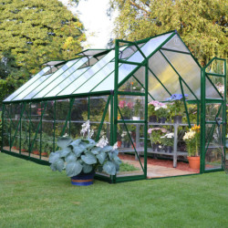 Serre Balance™ 11,52m² en aluminium vert et polycarbonate – Canopia by Palram
