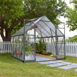 Serre Balance™ 5,76m² en aluminium gris anthracite et polycarbonate – Canopia by Palram