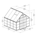 Serre Balance™ 5,76m² en aluminium gris anthracite et polycarbonate – Canopia by Palram