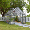 Serre Balance™ 8,88m² en aluminium gris anthracite et polycarbonate – Canopia by Palram