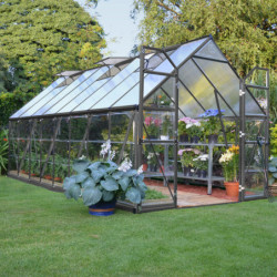 Serre Balance™ 11,52m² en aluminium gris anthracite et polycarbonate – Canopia by Palram