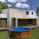 Piscine Sicilia ronde en acier imitation bois Ø320cm – Gré