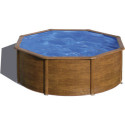 Piscine Sicilia ronde en acier imitation bois Ø320cm – Gré