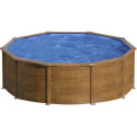 Piscine Sicilia ronde en acier imitation bois Ø480cm – Gré