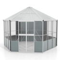 Volière en aluminium anodisé 9m² et polycarbonate 6mm - grillage maille d'acier Circus - Vitavia