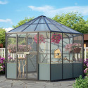 Volière en aluminium noir 9m² et polycarbonate 6mm - grillage maille d'acier Circus - Vitavia