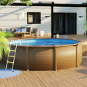 Piscine hors sol Pacific ronde en acier imitation bois Ø480cm – Gré