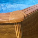 Piscine hors sol Pacific ovale en acier imitation bois 634x399cm – Gré