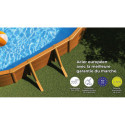 Piscine hors sol Pacific ovale en acier imitation bois 744x399cm – Gré