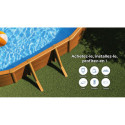 Piscine hors sol Pacific ovale en acier imitation bois 744x399cm – Gré