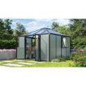 Abri de jardin en aluminium noir 10,2m² et vitrage combiné Universum - Vitavia
