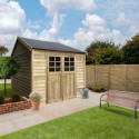 Abri de jardin 8,62m² en bois massif 19mm traité autoclave ANNEUX - SOLID