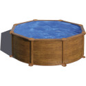 Piscine hors sol Mauritius ronde en acier imitation bois Ø370cm – Gré